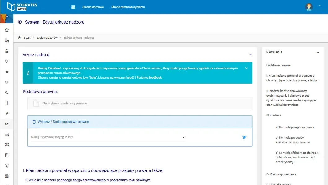 Twórz plan nadzoru z podsumowaniem